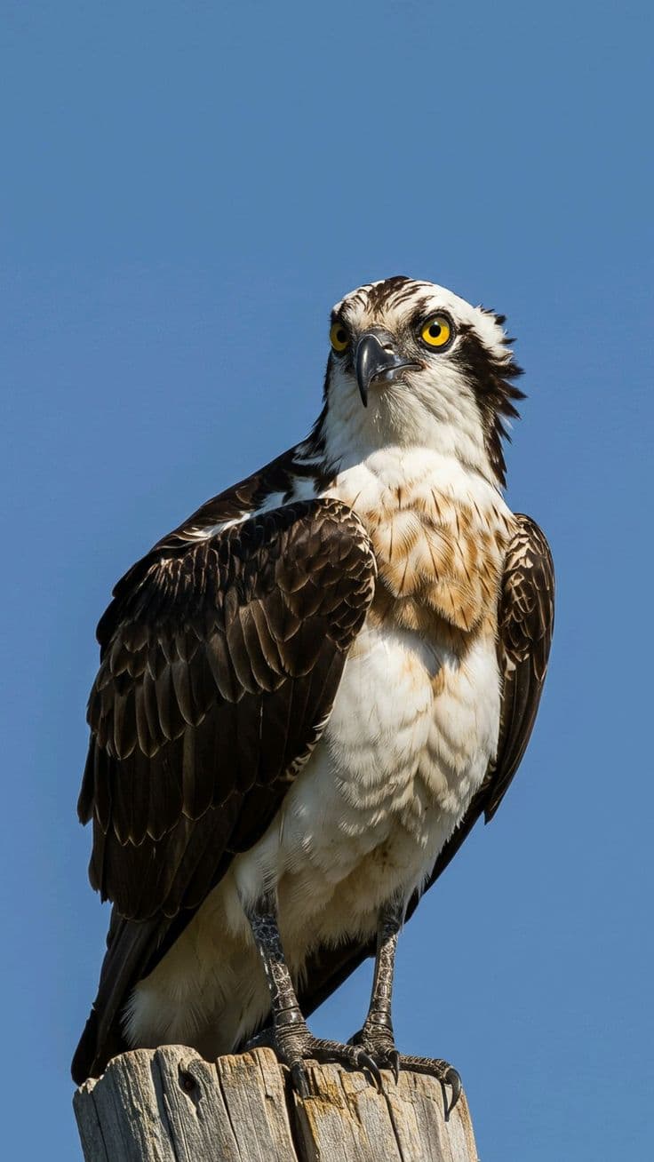 An Osprey in flight hunting over the Kabini backwaters